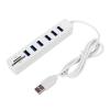 5MNG0Y8 USB 2.0 Hub 6 Port Hub Multi Splitter Port 100cm Long Cable Multiple Expanderfor Computer Laptop PC USB Adapter Accessories(A White) view 1