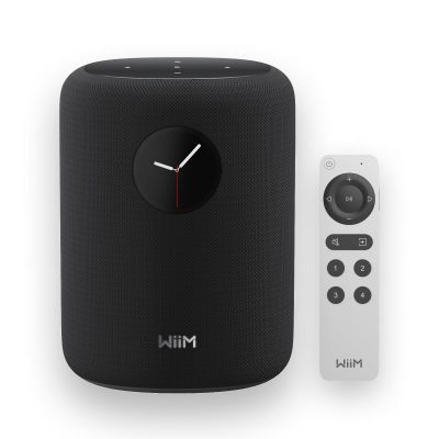 WiiM Sound Smart Speaker with 1.8 Touch Display, HiRes 24bit/192 kHz, AI RoomFit Room Correction, 100W Peak, WiFi 6E/Bluetooth 5.3, MultiRoom & Stereo Pairing, Remote Included, Black