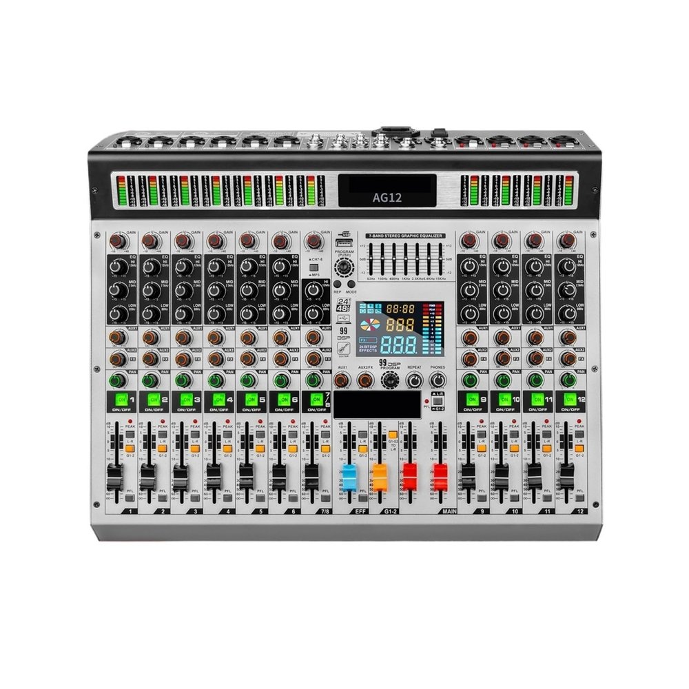 12Channel Digital Mixer audio mixing 99 digital effects audio console mixer DJ Audio mixer