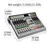12Channel Digital Mixer audio mixing 99 digital effects audio console mixer DJ Audio mixer view 2