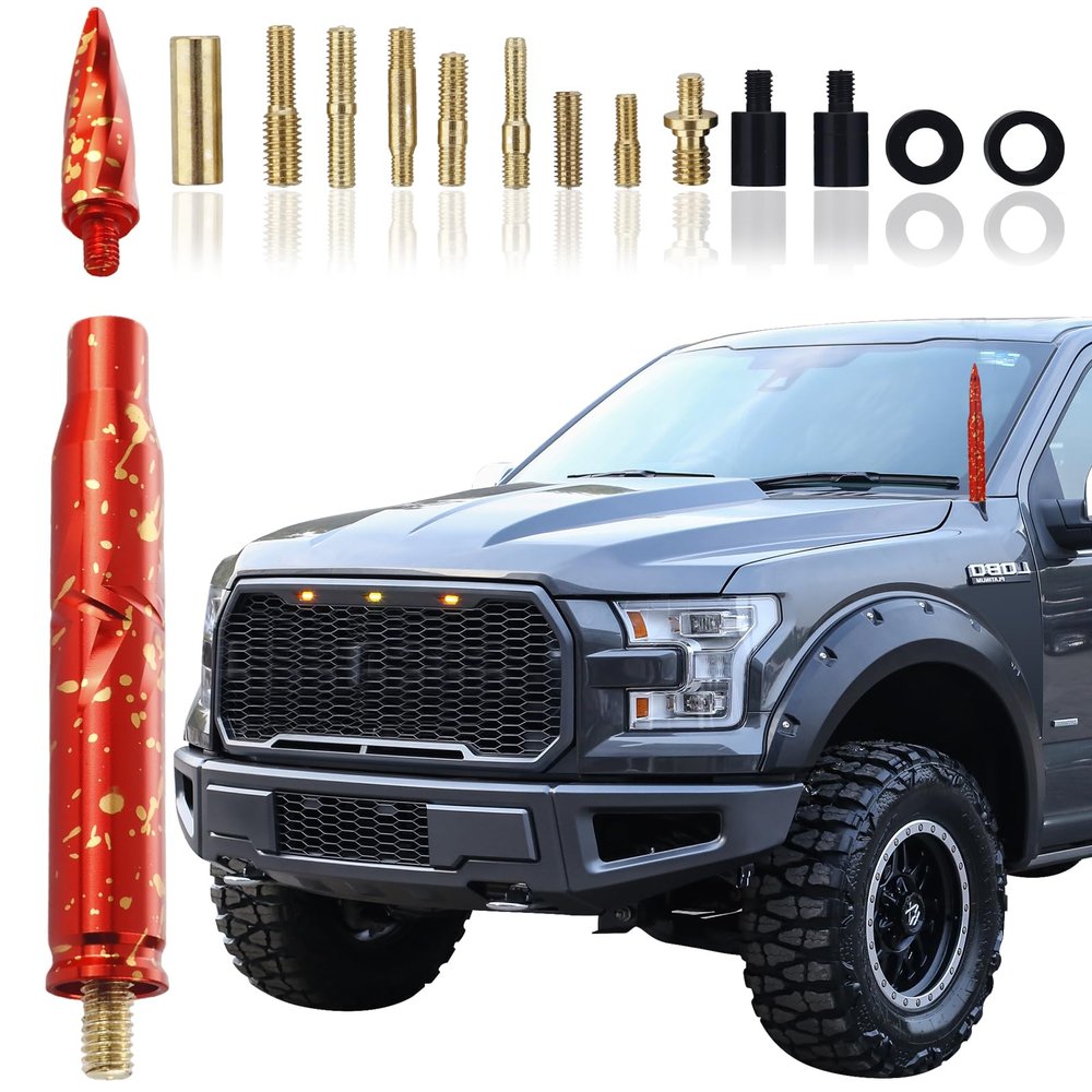 Starry Sky Colorful Car Antenna, Newly Designed Appearance, Bullet Antenna Replacement Suitable for Ford F150 F250 F350 RAM 1500 2500 GMC Denali Chevy Pick-up