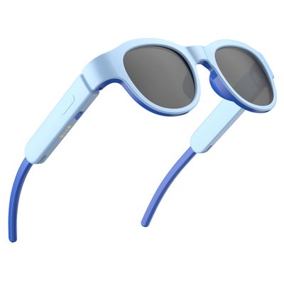 INLOOKSEEK Kids Smart Bluetooth Audio Sunglasses with LED Lights, Open-Ear Stereo Sound, Touch Controls, Magnetic Charging, for Children 3-12 Years, Kids Gifts (Blue)