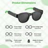 INLOOKSEEK Kids Smart Bluetooth Audio Sunglasses with LED Lights, Open-Ear Stereo Sound, Touch Controls, Magnetic Charging, for Children 3-12 Years, Kids Gifts (Blue) view 2