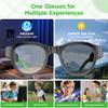 INLOOKSEEK Kids Smart Bluetooth Audio Sunglasses with LED Lights, Open-Ear Stereo Sound, Touch Controls, Magnetic Charging, for Children 3-12 Years, Kids Gifts (Blue) view 3