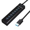 5MNG0Y8 USB 3.0 2.0 HUB Cable Splitter USB Disk Keyboard Mouse Fan Hard Disk Light Adapter with DC Power Supply Port for Laptop Notebook(7 Port USB2.0) view 2