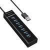 5MNG0Y8 USB 3.0 2.0 HUB Cable Splitter USB Disk Keyboard Mouse Fan Hard Disk Light Adapter with DC Power Supply Port for Laptop Notebook(7 Port USB2.0) view 3
