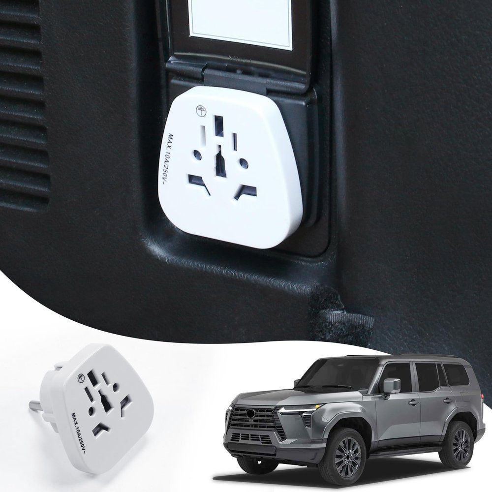 12V to 220V Automotive Power Adapter Plug Suitable for The 2024 2025 Lexus GX550 550h Trunk Power Adapter Internal Modification Accessories