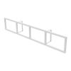 DHccPOLve Wall Mount 34 Inch Media Storage Rack CD DVD Organizer Metal Shelf 5PCS Cube Storage Video Game Organizer, White view 1