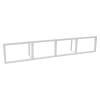 DHccPOLve Wall Mount 34 Inch Media Storage Rack CD DVD Organizer Metal Shelf 5PCS Cube Storage Video Game Organizer, White view 3