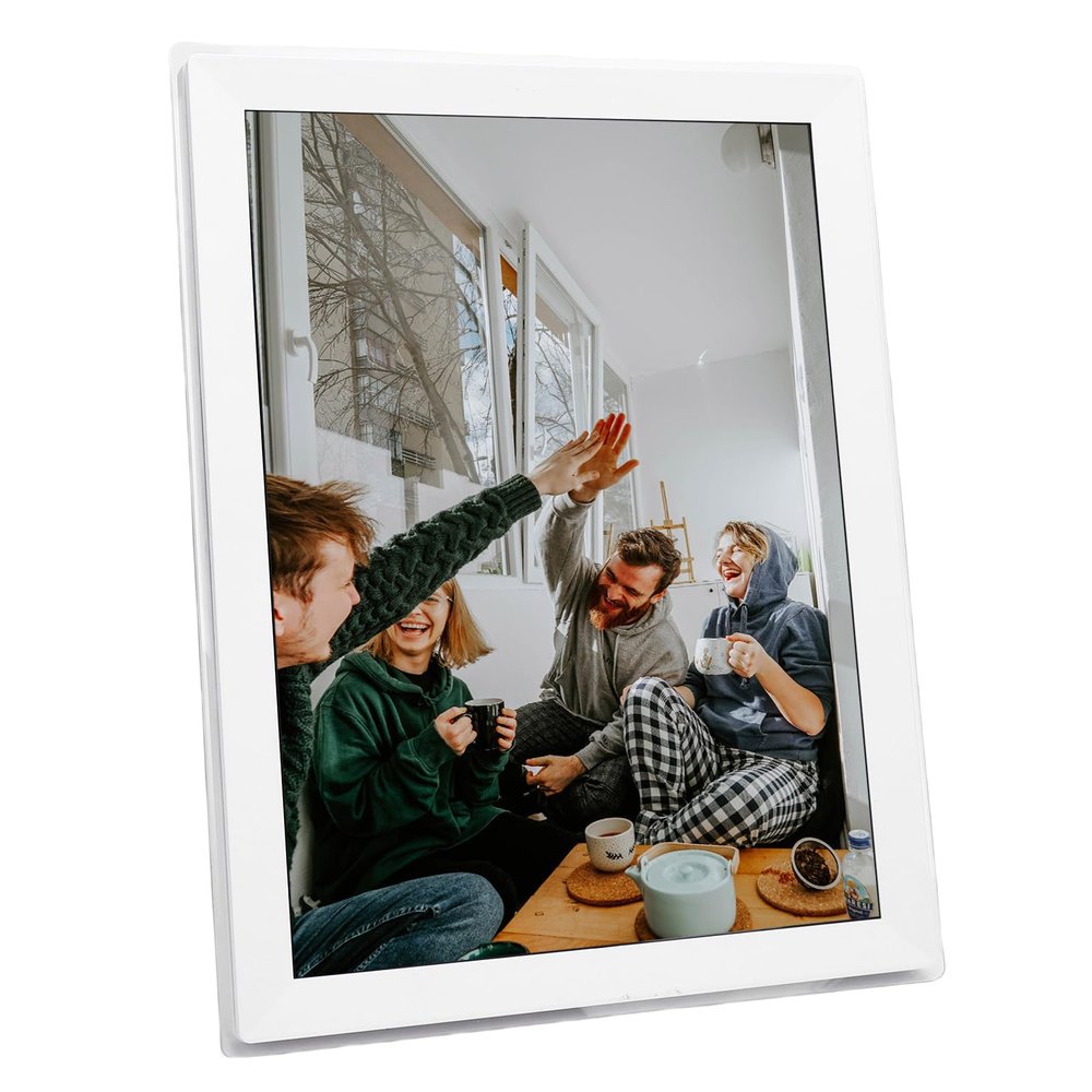 GOWENIC 15 Inch Digital Picture Frame, 1024x768 HD 178 Wide Viewing Angle 32GB Storage WiFi Smart Photo Frame with APP, for Photos Videos Home Office Decor (US Plug)
