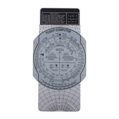 Aviation Flight Computer E6B Navigation Slide Rule With Vector Plotter For Pilot Training And Flight Planning, Portable ABS Flight Ruler 9.05x4.72 In