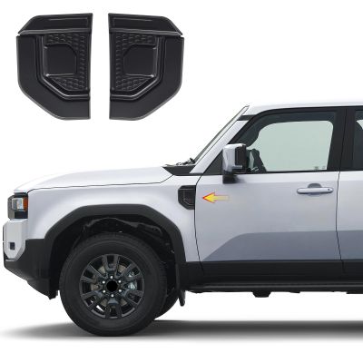 2 Pcs Side Wing Decorative Sticker for Toyota Land Cruiser 250 1958 Prado Lc250 J250 Fender Cover Decoration Exterior2025-2025 (Matte Black)