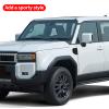 2 Pcs Side Wing Decorative Sticker for Toyota Land Cruiser 250 1958 Prado Lc250 J250 Fender Cover Decoration Exterior2025-2025 (Matte Black) view 4