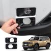2 Pcs Front Fog Lamp Cover Decoration Frame for Toyota Land Cruiser 250 1958 Prado Lc250 J250 ABS Exterior 2024-2025 (Black) view 1