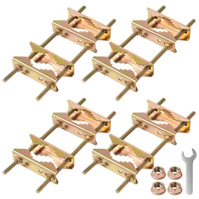 4 Pcs Antenna Mast Clamp TV Satellite Pole Mount Bracket - Heavy Duty Rod to Rod Clamp - Double Pipe Connection Clamp