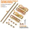 4 Pcs Antenna Mast Clamp TV Satellite Pole Mount Bracket - Heavy Duty Rod to Rod Clamp - Double Pipe Connection Clamp view 3