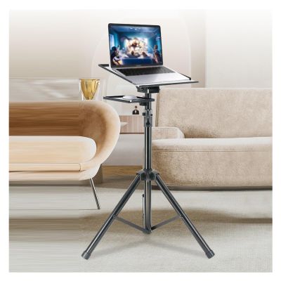 Laptop Floor Stand,Portable Steel Projector Tripod,Adjustable Workbench with Tray,for Home Outdoor Office,Load 50kg