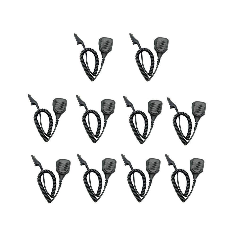 10 Pack PMMN4050AL PMMN4025AL PMMN4025 PMMN4050A Heavy Duty Remote Speaker Mic Shoulder Lapel Microphone for APX6000 APX7000 APX8000 XPR6550 XPR6580 XPR7550e XPR7550 XPR7350e Portable Radio
