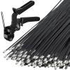 200PCS Heavy-Duty Metal Zip Ties with Cable Tie Gun for Fastening and Cutting, 11.8 Inch UV-Resistant Black Stainless Steel Ties for Fence, Pipe, Exhaust, Vehicle & Farm Use view 1