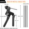 200PCS Heavy-Duty Metal Zip Ties with Cable Tie Gun for Fastening and Cutting, 11.8 Inch UV-Resistant Black Stainless Steel Ties for Fence, Pipe, Exhaust, Vehicle & Farm Use view 2