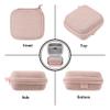 Geekria Shield Speaker Case Compatible with JBL Go 4/3/3 Eco Cover, Replacement Hard Shell Portable Speaker Protective Carrying Bag with Cable Storage, Keychain Carabiner (Pink) view 4