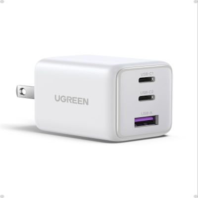 UGREEN 3-Port 30W USB C Charger Block, GaN II Type C Fast Charging, White