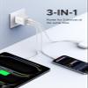 UGREEN 3-Port 30W USB C Charger Block, GaN II Type C Fast Charging, White view 2
