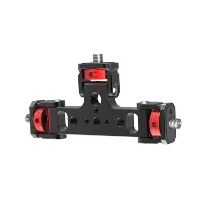 Adjustable Triple Mount Stand Aluminum 1/4inch for Action Camera Phone LED Tripod Live Stream Selfie Stick Holder Aluminum Camera Adapter Stand