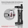 Adjustable Triple Mount Stand Aluminum 1/4inch for Action Camera Phone LED Tripod Live Stream Selfie Stick Holder Aluminum Camera Adapter Stand view 3
