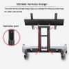 LWJQRSP Height Adjustable Mobile TV Mount Stand - Mobile TV Cart on Wheels - Heavy Duty TV Cart Stand Low Height Monitor Cart for 32-70 Inch Flat Curved Screen TV,Black view 4