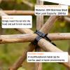 100PCS Heavy-Duty Metal Zip Ties, 11.8 Inch Black Stainless Steel Locking Cable Ties, UV Resistant for Fence, Pipe, Exhaust, Vehicle, Farm & Industrial Use view 3