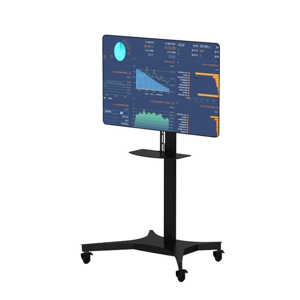 LWJQRSP Motorized TV Mount - TV Stand with Wheels for 32-65 inch Plasma/LCD/LED TVs Automatic Lifting TV Lift Electric with Laptop Shelf TV Stand with Wheels up to 50,32-65in tv
