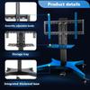 LWJQRSP Motorized TV Mount - TV Stand with Wheels for 32-65 inch Plasma/LCD/LED TVs Automatic Lifting TV Lift Electric with Laptop Shelf TV Stand with Wheels up to 50,32-65in tv view 3