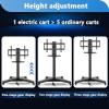 LWJQRSP Motorized TV Mount - TV Stand with Wheels for 32-65 inch Plasma/LCD/LED TVs Automatic Lifting TV Lift Electric with Laptop Shelf TV Stand with Wheels up to 50,32-65in tv view 4