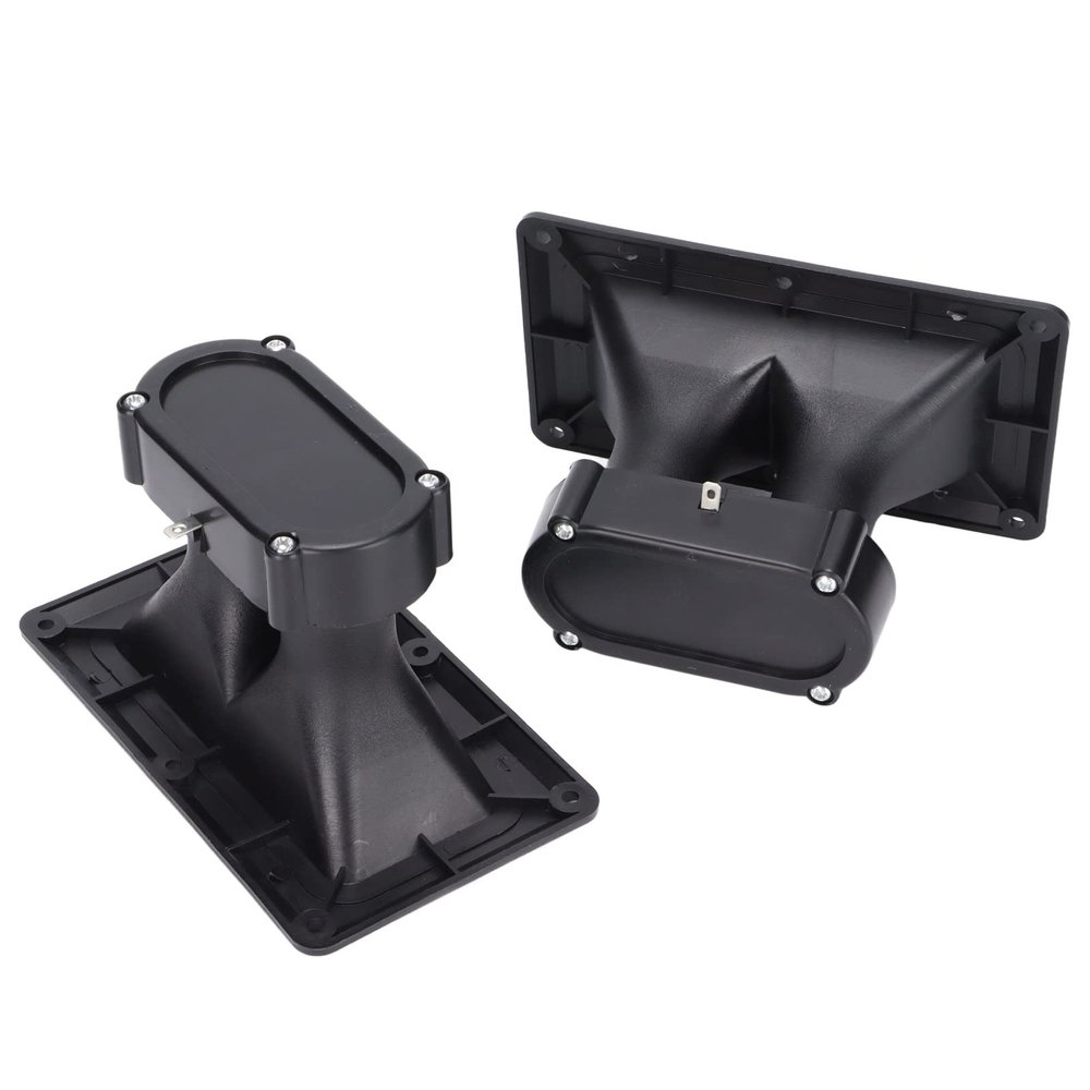 Zunate Pair of Piezoelectric Horn Tweeters 75W/150W with Wide Dispersion and 98dB Sensitivity  3-20KHz Ceramic Driver Audio Speakers for DJ, PA, Karaoke, Car and Home Sound