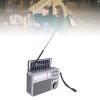 Bewinner Bluetooth Solar Radio, Portable AM FM SW Radio with Solar Panel USB Charging, Retro Wireless Speaker for Camping, Outdoor, Emergency Preparedness (Grey) view 3