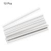 MECCANIXITY Straight Pin Header DIP Double Row 40 Pin 2.54mm Pitch Copper for PCB Pack of 10,White view 3