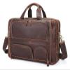 17inch Laptop Briefcase Portfolio rk Shoulder Messenger Bag Carrying Handbag Leather Crossbody Bag(Dark Brown) view 2