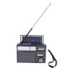 Bewinner Bluetooth Solar Radio, Portable AM FM SW Radio with Solar Panel USB Charging, Retro Wireless Speaker for Camping, Outdoor, Emergency Preparedness (Black) view 1