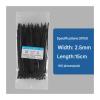 100pcs Self-Locked Nylon Cable Tie Square Self Adhesive Wire Zip Fixed Seat Holder Cable Tie Mount Base(Black,4x200mm(30x30)) view 2
