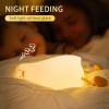 Ataraxiaqna Duck Night Light, Rechargeable Squishy Silicone Nursery Lamp, Kawaii Touch Dimmable Bedside Light, Baby Safe BPA Free Nightlight for Kids Room Decor view 3