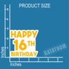 (3Pcs) Happy 16th Birthday Sticker  Cheers to 16 Years Stickers Waterproof Vinyl Decals for 16th Birthday Gifts, Water Bottles, Scrapbooks, Journals, 3 x 2.8 inch view 2
