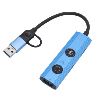 Pomya 3 Ports USB 3.0 Hub, Multi Ports USB Expander for Home Remote Work Business Travel, Voice Input, Docking Station
