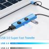 Pomya 3 Ports USB 3.0 Hub, Multi Ports USB Expander for Home Remote Work Business Travel, Voice Input, Docking Station view 3
