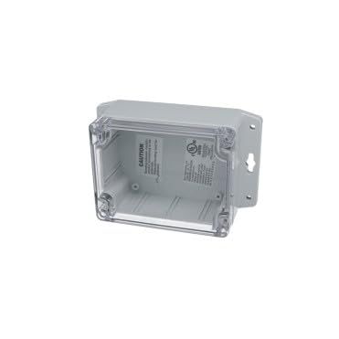 Bud Industries, PN-1323-CMB, Plastic Enclosure - Multipurpose - 4.528 L x 3.543 W x 2.165 H (115.01mm x 89.99mm x 55.00mm) - Clear Cover Included - Light Gray. (5 Item/s)