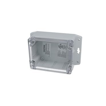 Bud Industries, PN-1323-CMB, Plastic Enclosure - Multipurpose - 4.528 L x 3.543 W x 2.165 H (115.01mm x 89.99mm x 55.00mm) - Clear Cover Included - Light Gray. (5 Item/s)