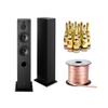Sony SS-CS3M2 3-Way Floorstanding Single Speaker System with Hi-Res Audio with Super Tweeter (Black) and Accessories Bundle (4 Items) view 1