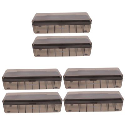 3Sets Data Cable Storage Box Cord Management Storage Case Charging Cable Case Sundry Container Power Cord Organizer Clear Charger Container Electronics Organizer for Office 2Pcs*3/3