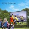 100 inch Projector Screen with Stand, 16:9 HD Portable Outdoor Projection Screen with Carry Bag for Home Theater, Backyard Movie Night view 2