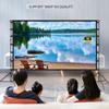 100 inch Projector Screen with Stand, 16:9 HD Portable Outdoor Projection Screen with Carry Bag for Home Theater, Backyard Movie Night view 3